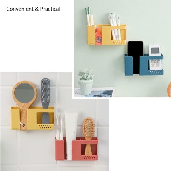 Double Layer Wall Mounted Mobile Phone & Remote Holder - Image 9