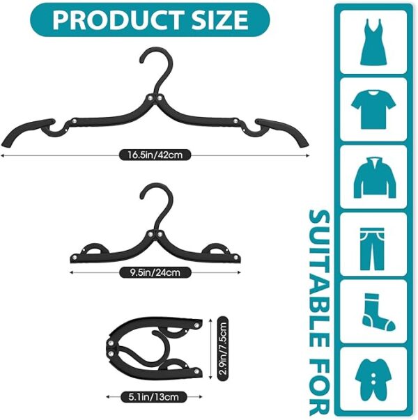 6 PCS Portable Folding Clothes Hanger Creative Travel Easy to Carry Clothes Hanger for Adults and Children - Image 4