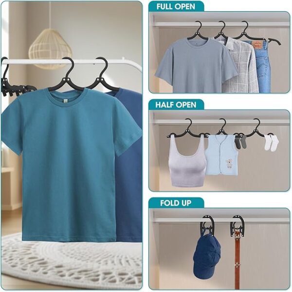 6 PCS Portable Folding Clothes Hanger Creative Travel Easy to Carry Clothes Hanger for Adults and Children - Image 6