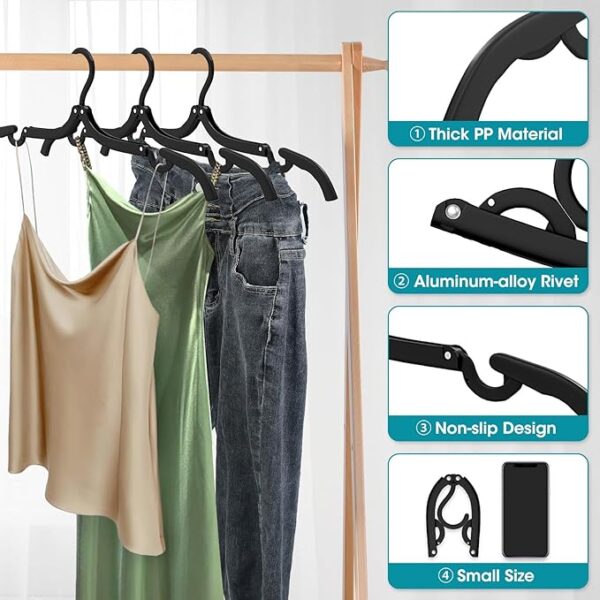 6 PCS Portable Folding Clothes Hanger Creative Travel Easy to Carry Clothes Hanger for Adults and Children
