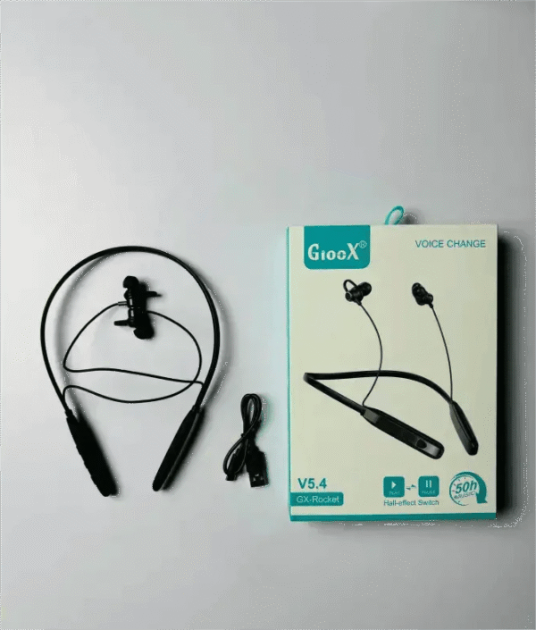 GX-Rocket Voice Changer Neckband 50 Hours Charging Backup - Image 2