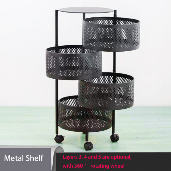 4 Layer Round Shape Kitchen Rack - Image 3